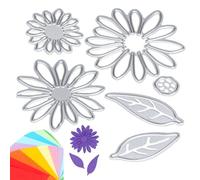 1 ensemble de matrices de découpe en forme feuille fleur, modèle pochoir en métal, matrices gaufrage, pochoir, moule en métal créatif pour l'artisanat bricolage, coupe feuille