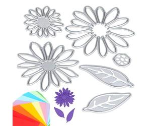 1 ensemble de matrices de découpe en forme feuille fleur, modèle pochoir en métal, matrices gaufrage, pochoir, moule en métal créatif pour l'artisanat bricolage, coupe feuille