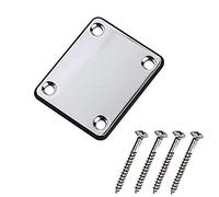 1 Ensemble de métal 4 Trous Guitar Neckplate de Plaque de Manche pour Fender Stratocaster Stratocaster Tele Telecaster Guitare/Basse Chrome