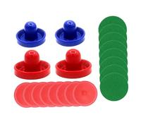 1 ensemble de mini pousseurs et palets de hockey pneumatique de 96 mm avec poignées de but style A