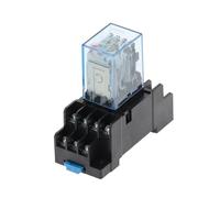 1 ensemble de mini relais électromagnétique électronique MY4NJ à 14 broches, bobine 5 A avec base de prise PYF14A DC12V DC24V AC110V 220V 380V (AC 220V)