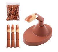 1 ensemble de modèles d'entraînement en acrylique, mains d'entraînement réglables avec support adapté pour gel et gel Traini Nail Practice Finger