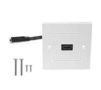 1 ensemble de panneau mural HDMI à port unique - Panneau décoratif - Panneau de montage femelle vers femelle - Coupleur de câble HDMI pour la maison et le bureau - 8,6 x 8,6 cm