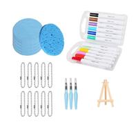 1 ensemble de papier de peinture artistique en mousse texturé 3D avec support de présentation, outils de coloriage pour projets d'art créatifs et enseignement créatif