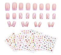 1 Ensemble De Patchs Pour Ongles Roses Et 10 Autocollants Pour Ongles, Patchs Pour Ongles Mignons Et Mignons, Matériel De Manucure Diy, Décorations Pour Ongles