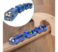 1 Ensemble De Petit Train, Jouet De Rail Magnétique, Locomotive De Chemin De Fer Connectée Magnétiquement Électrique Avec Piste En Bois, Cadeau Pour Enfants
