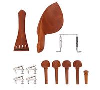 1 ensemble de pièces de violon en bois de Jujube, raccords 4/4, chevilles de mentonnière, cordier, accordeurs, ficelle d'extrémité (UNE)