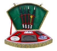 1 ensemble de pinceaux de calligraphie chinoise, ensemble d'encre, facile à utiliser, Style Vintage pour débutants, peinture Kanji, Kit cadeau d'écriture, ensemble de peinture chinoise