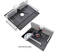 1 Ensemble De Plaques D'insertion De Table De Fraisage, Table De Fraisage En Aluminium Pour Toupie Avec Couple De Chanfrein De Support, Plaque D'insertion De Toupie De Table