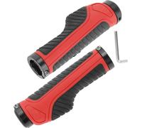 1 Ensemble De Poignées De Guidon De Vélo, Poignées De Vélo Antidérapantes Avec Outils, Poignées De Guidon Avec Verrou En Alliage D'Aluminium Pour Vélo Électrique Vtt, Rouge