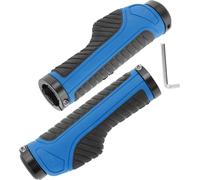 1 Ensemble De Poignées De Guidon De Vélo, Poignées De Vélo Antidérapantes Avec Outils, Poignées De Guidon Avec Verrou En Alliage D'Aluminium Pour Vélo Électrique Vtt, Bleu