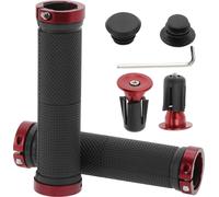 1 Ensemble De Poignées De Guidon De Vélo, Poignées De Vélo Au Design Ergonomique, Deux Extrémités Alliage D'Aluminium Poignées Guidon Verrouillées Pour Vélo Électrique Vtt, Rouge