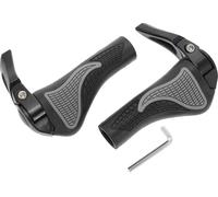 1 Ensemble De Poignées De Vélo, Design Ergonomique Antidérapant Poignées De Vélo, Poignées De Guidon De Vélo À Cornes De Mouton Pour Vtt E-Bike Trekking Bike, Gris Noir