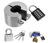 1 ensemble de PORFOYO, Verrou de Robinet de Château, Antivol et Économie d’Eau, Protection de Robinet avec Couvercle, 2 Serrure et 4 Clés, Verrou en Acier Inoxydable pour Jardin, Chambre, Cuisine
