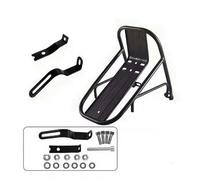 1 ensemble de porte-bagages avant de vélo de montagne, panier avant universel en alliage d'aluminium pour freins à disque et V-Brake, installation sans outils pour les trajets en voyage