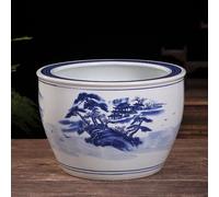 1 Ensemble de Pots de Lotus en Porcelaine Bleue et Blanche, Pot de Fleurs décoratif, récipient hydroponique, jardinière en céramique, Pot de Fleurs en céramique, Pots Succulents en céramique,