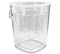1 ensemble de pots d'orchidées transparents avec trous de 5 pouces, pots d'orchidées décoratifs en résine respirante en plastique avec bassin extérieur pour intérieur et extérieur, transparents avec
