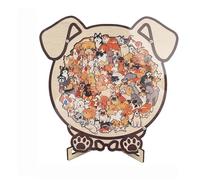 1 Ensemble de Puzzle Anti-Stress à thème Animaux: Chien, Chat, Ours - Puzzle en Bois Style Dessin animé pour la décoration intérieure - Jouet Amusant et éducatif - Idée Cadeau
