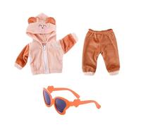 1 ensemble de pyjamas pour poupées, 1 paire de lunettes de soleil papillon pour poupées, jolis pyjamas pour poupées, vêtements pour poupées de simulation (35-43 cm)