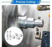 1 Ensemble De Raccords À Barbe De Tuyau 25/64"X5/16" Réducteur Raccordeur Pour Air Eau Huile Gaz Carburant En Acier Inoxydable Ton Argent Avec Colliers