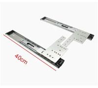 1 ensemble de rail coulissant for porte battante cachée, armoire à vin, meuble TV, rail pliant, gain de place, charnière de meuble(Length 40cm)