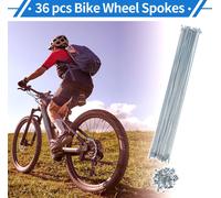 1 Ensemble De Rayons De Vélo 12G Rayons De Roue De Vélo En Acier Au Carbone Galvanisé Universel Ton Argent Téton 298 mm
