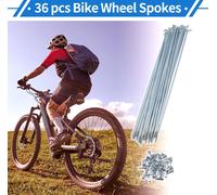 1 Ensemble De Rayons De Vélo 12G Rayons De Roue De Vélo En Acier Au Carbone Galvanisé Universel Ton Argent Téton 215 mm