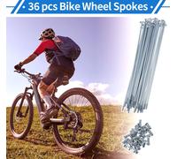 1 Ensemble De Rayons De Vélo 12G Rayons De Roue De Vélo En Acier Au Carbone Galvanisé Universel Ton Argent Téton 170mm