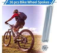 1 Ensemble De Rayons De Vélo 12G Rayons De Roue De Vélo En Acier Au Carbone Galvanisé Universel Ton Argent Téton 284 mm