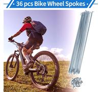1 Ensemble De Rayons De Vélo 12G Rayons De Roue De Vélo En Acier Au Carbone Galvanisé Universel Ton Argent Téton 275 mm