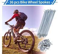 1 Ensemble De Rayons De Vélo 12G Rayons De Roue De Vélo En Acier Au Carbone Galvanisé Universel Ton Argent Téton 125 mm