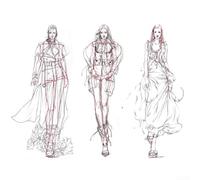 1 ensemble de règles d'illustration de mode, modèles d'esquisse, règle de couture, gabarit de couture, outils de couture pour la conception de mode (A)