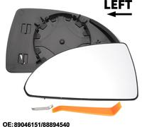 1 Ensemble De Remplacement De Verre De Miroir Pour Chevrolet Impala 2006-2013 C?té Gauche Conducteur Avec Plaque De Support No.89046151/88894540 Verre Réel Plastique