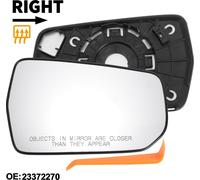 1 Ensemble De Remplacement De Verre De Miroir Pour Chevrolet Malibu 2016-2021 C?té Passager Droit Avec Plaque De Support No.23372270 Verre Réel Plastique