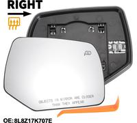 1 Ensemble De Remplacement De Verre De Miroir Pour Ford Escape 2008-2012 C?té Passager Droit Avec Plaque De Support No.8L8Z17K707E Verre Réel Plastique