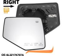 1 Ensemble De Remplacement De Verre De Miroir Pour Ford Explorer 2006-2010 C?té Passager Droit Avec Plaque De Support No.6L2Z17K707A Verre Réel Plastique