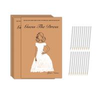 1 ensemble de robe d'enterrement de vie de jeune fille avec crayon de deviner carte de robe d'enterrement de vie de jeune fille, ensemble de douche de mariage