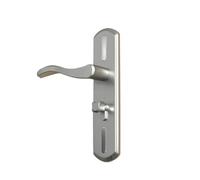 1 ensemble de serrure de porte de chambre à coucher en acier inoxydable, poignée de porte de chambre à coucher avec clé(Yellow)