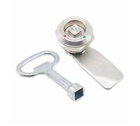 1 ensemble de serrures de distribution d'installation de 22 mm, serrure de panneau en acier inoxydable 304, serrure triangulaire(4 angle lock core H)
