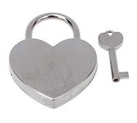 1 ensemble de serrures en forme de cœur avec clé, 45 x 59 mm/1,8 x 2,3 pouces, imitation métal, serrure en forme de cœur vintage, fournitures artisanales pour boîte à bijoux, (Laksa)