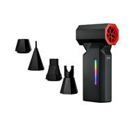 1 ensemble de souffleur 130 000 tr/min pour un refroidissement puissant avec 5 vitesses de réglage et batterie de 4000 mAh avec double aspiration Fu