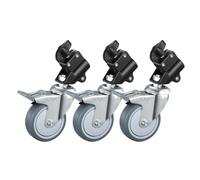 1 ensemble de support d'éclairage de photographie avec roulette rotative à 360 degrés pour un mouvement efficace support de lumière mobile pour studio