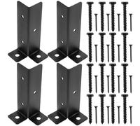 1 ensemble de supports de protection for boîte aux lettres, en fer, for garde-corps de terrasse, poteaux de boîte aux lettres en bois