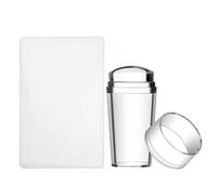 1 ensemble de tampons de gelée pour Nail Art avec grattoirs, Kit d'estampage d'ongles transparent et doux, outil 'art manucure imprimé à faire soi-même pour Salon ou usage domestique