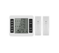 1 Ensemble de ThermomèTre de CongéLateur Sans Fil 2 Capteurs à Distance Alarme Basse TempéRature RéFrigéRateur ThermomèTre Horloge