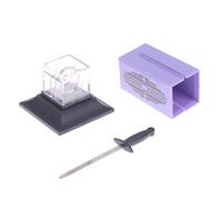 1 Ensemble De Tours De Magie À Travers Un Anneau Dans Le Cercueil (Couperet En Cristal), Accessoires De Gimmick