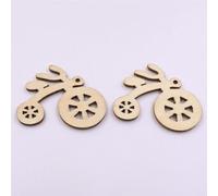 1 Ensemble De Tranches En Bois Pour Mini Vélo Copeaux De Bois À Suspendre Ornements Avec Corde En Chanvre Artisanat De Bricolage (Pendentifs Et Corde Pour Chaque 20 Pièces)