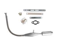 1 ensemble de tuyaux d'échappement flexibles pour moto, pièces de rechange pour moto(Silver)