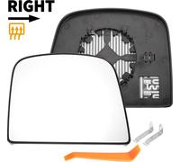 1 Ensemble De Verre De Miroir De Remplacement Pour Chevrolet Express 2008-2021 C?té Passager Droit Partie Supérieure Avec Plaque De Support En Verre Réel En Plastique