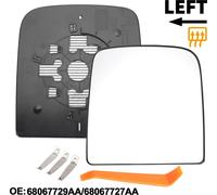 1 Ensemble De Verre Miroir Remplacement Pour Dodge Pour Ram 1500 2500 3500 2009-2020 C?té Conducteur Gauche Partie Supérieure N° Pièce 68067729Aa/68067727Aa Verre Réel Plastique